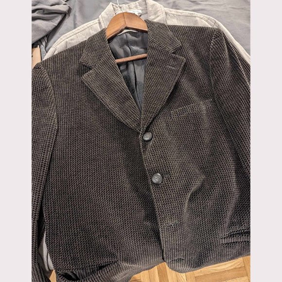 GIANNI VERSACE - Vtg brown velvet jacket - Sz 50 - Picture 3 of 11